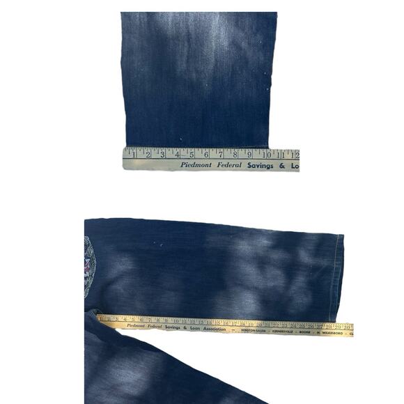 Vintage Japanese Embroidered Geisha Jeans Men’s Size 36 Y2K Streetwear Art Denim - Picture 6 of 6